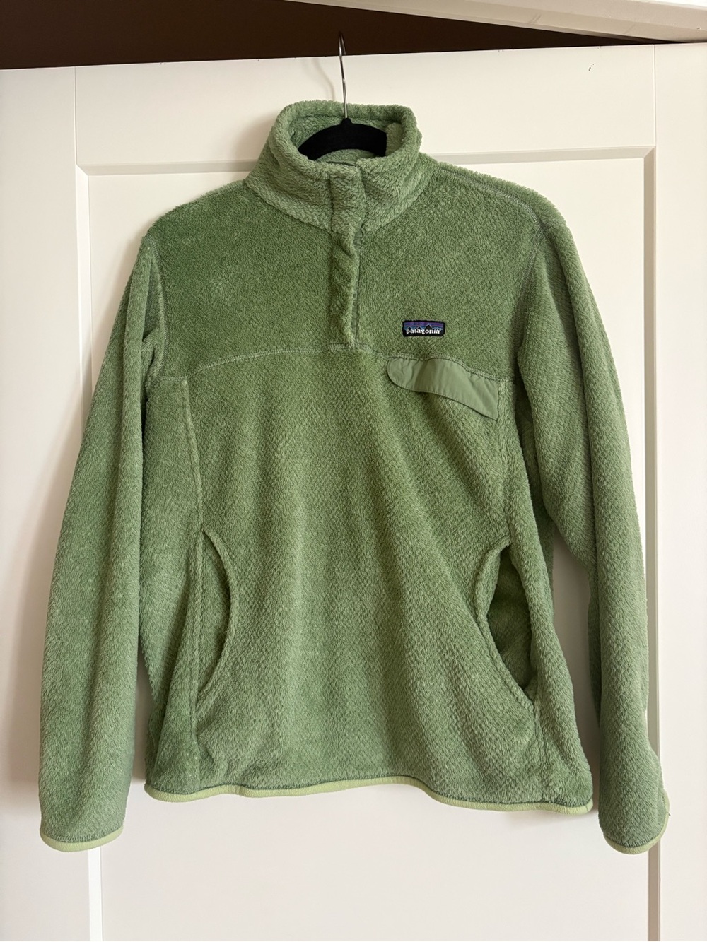 Patagonia Light Green Synchilla Quarter-Snap Fleece Pullover